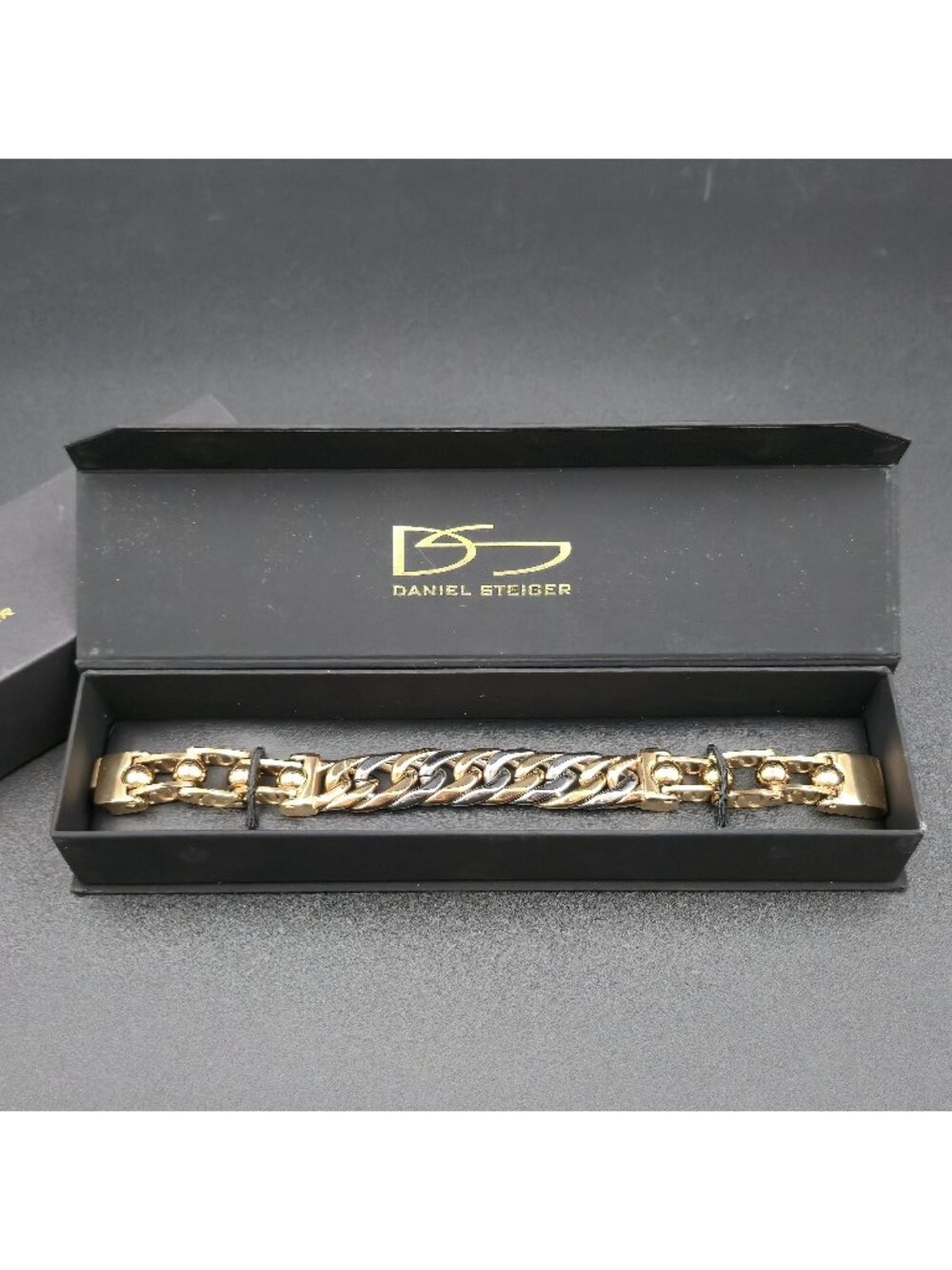 9 Inch Stainless Steel Daniel Steiger Cuban Link Bracelet B1164